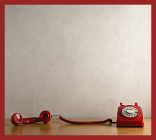 retro red telephone with receiver