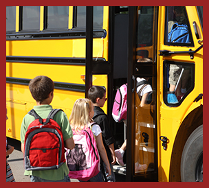 students entering bus